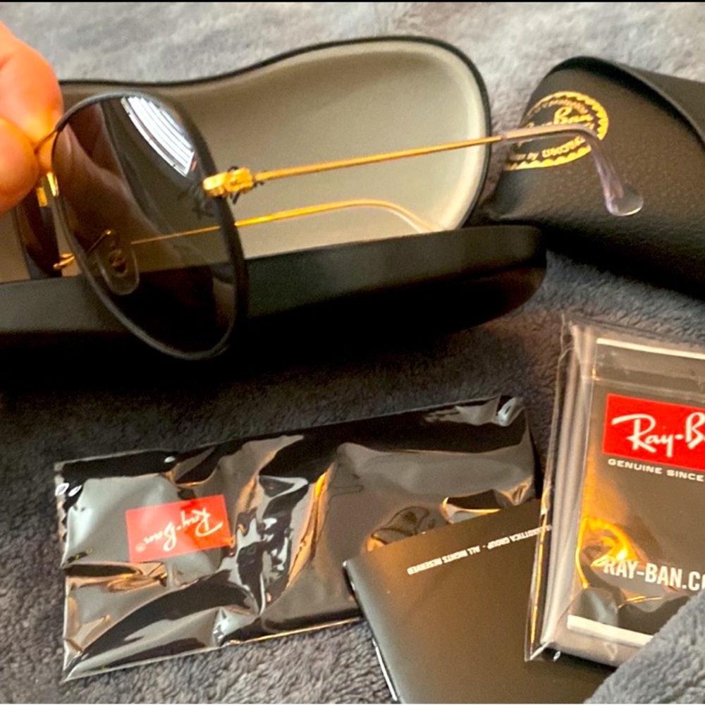 New Ray-Bans! Black and Gold